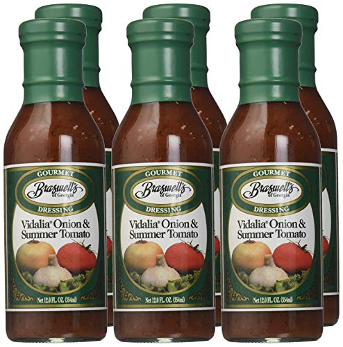 Braswells Vidalia Onion Tomato Dressing, Small-Batch, 12 Fl Oz (Pack of 6), Made in USA, Since 1946
