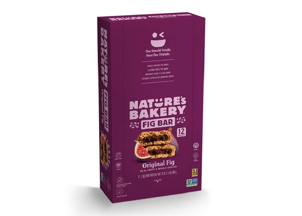 Natures Bakery Whole Wheat Fig Bar, Vegan, Non-GMO, Original Fig, 2 Ounce (Pack of 12)