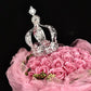 Crown Creative Metal Cake Topper Accessory Baby Shower Birthday Cake Decoration Crown For Boys & Girls Silver