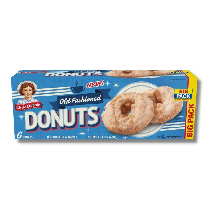 Old Fashioned Donuts, Big Pack, 6 Count, 15.43 oz 1 Box