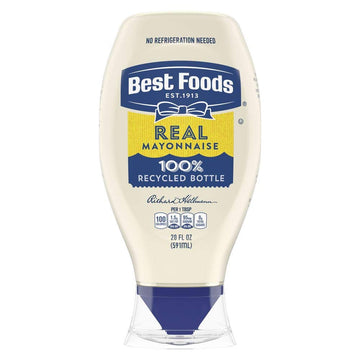 Best Foods Real Mayonnaise Squeeze Bottle Made from 100% Recycled Plastic, No-Mess Cap, Condiment for Sandwiches, Salads, Mayo M