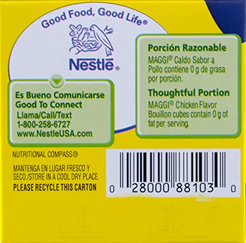 Maggi Chicken Flavor Bouillon 20 Cubes, 2.80 Ounce (Pack of 24)