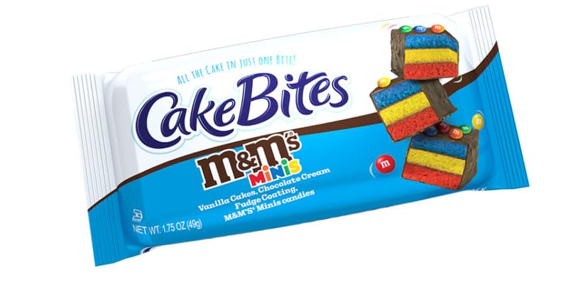 The Original Cakebites by Cookies United, Grab-and-Go Bite-Sized Licensed Snacks (Family Pack, M&Ms)