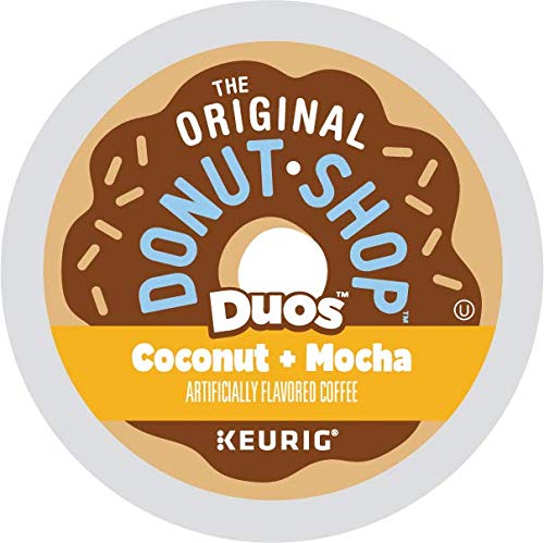 The Original Donut Shop Duos Coconut + Mocha Keurig Single-Serve K-Cup Pods, Medium Roast Coffee, 72 Count