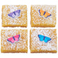 Pink, Yellow, Blue, And Purple Butterfly Edible Sugar Cake Toppers, 12 Count