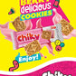 Chiky Strawberry Fudge Cookies, Crunchy & Sweet, Smooth Cream Center, Crispy Texture That Melts In Every Bite, 16.9 Ounces, 1 Box Contains 3 Bags, Each With 12 Individual Packs.
