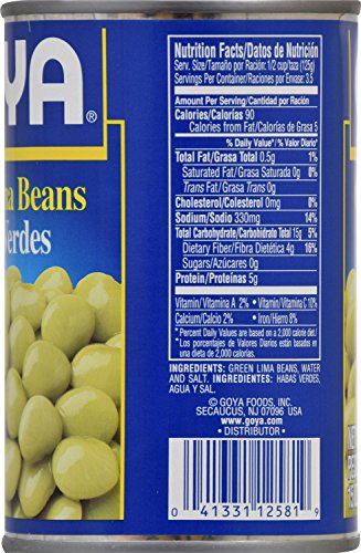 Goya Foods Green Lima Beans, 15 Ounce (Pack Of 24)