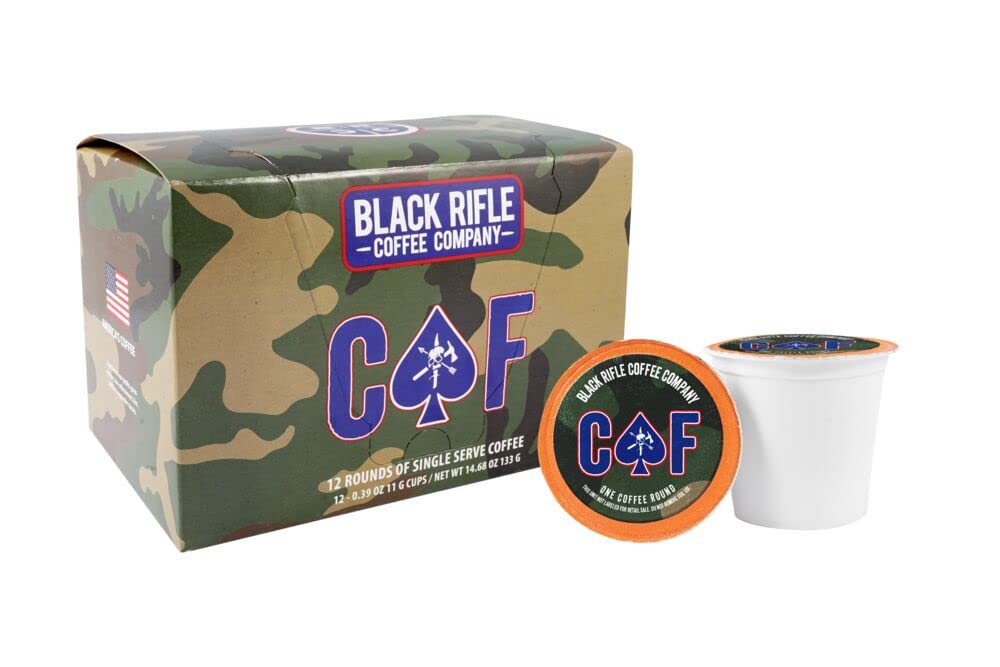 Black Rifle Coffee Company Medium Roast K Cups, 12 Count, Compatible with Keurig 1.0 & 2.0, Single Serve Coffee Pods