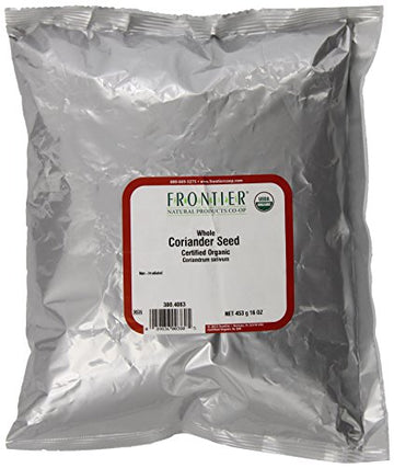 Frontier Coriander Seed Whole Certified Organic, 16 Ounce Bags (Pack of 2)