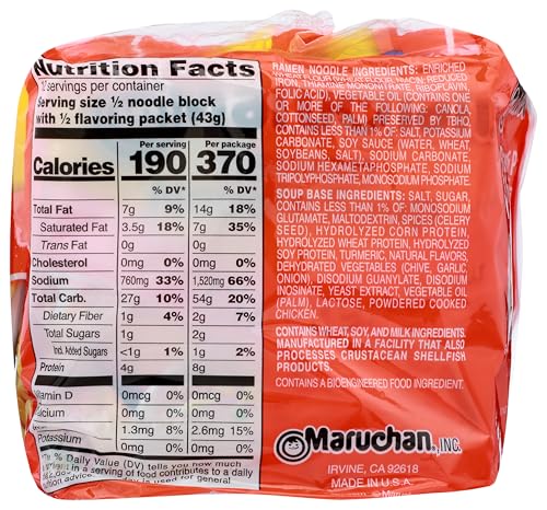 Maruchan Ramen Noodles Chicken Flavor, 3 Ounce, 6 Count (Pack of 1)