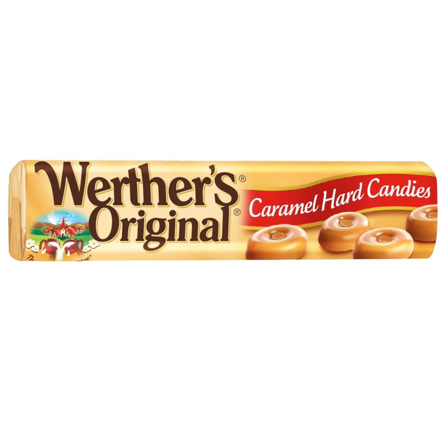 Werther'S Original Hard Caramel Candy, 1.8 Oz Rolls (Pack Of 12)