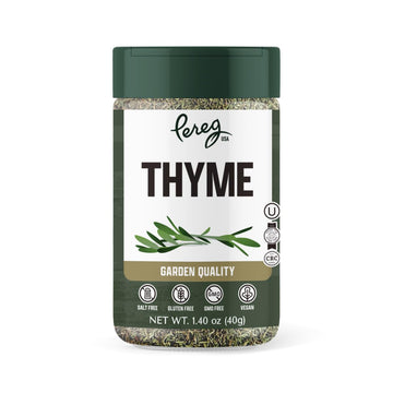 Pereg Dry Thyme Leaves - 1.40 Oz - Dried Thyme Herb Seasoning - Bulk Spices & Herbs - Adds Aromatic Flavor - Natural, Non-GMO, N