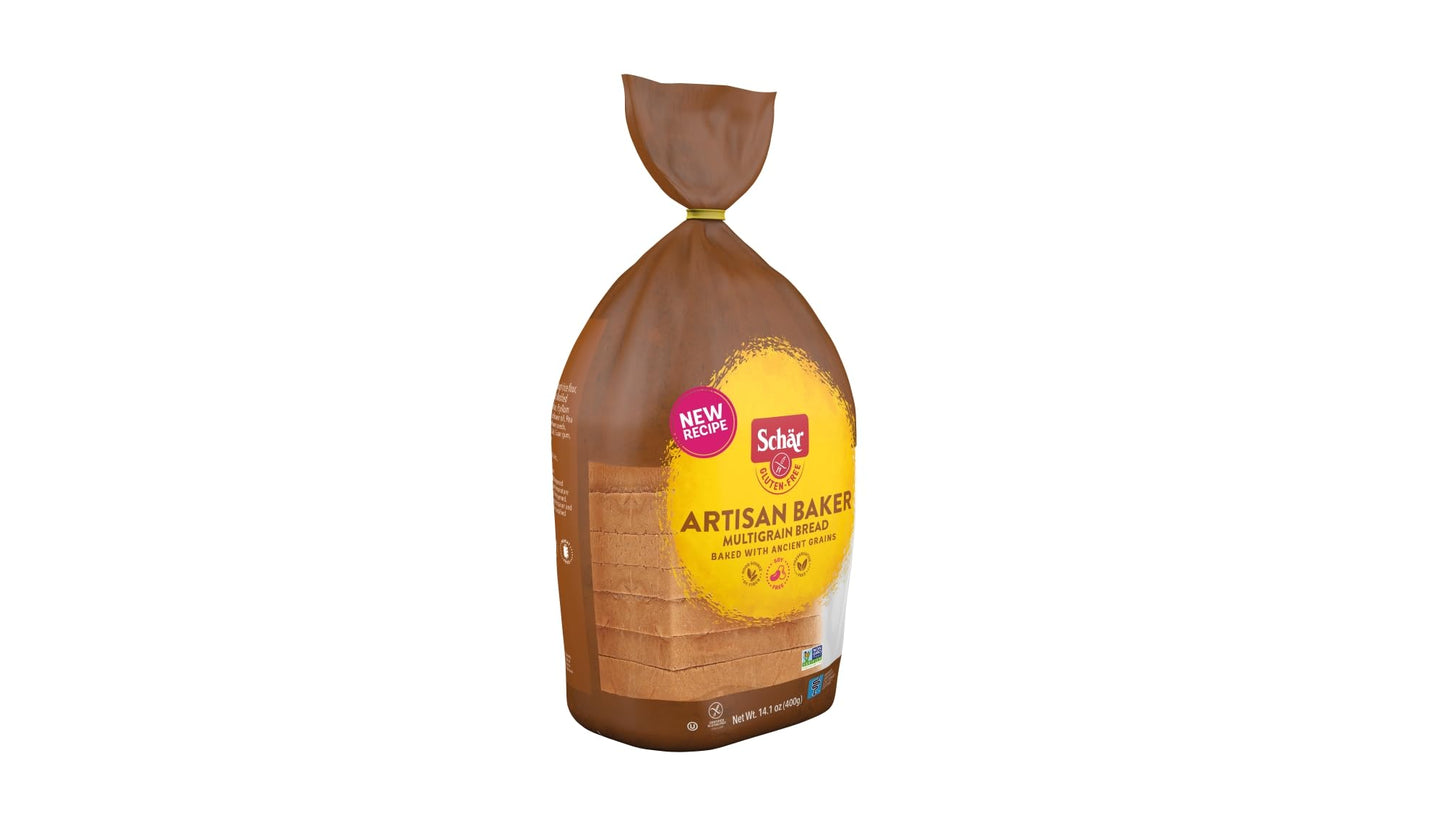 Schr Gluten Free Artisan Baker Multigrain Bread, 14.1Oz (8-Pack) - Soft, Nutritious, High-Fiber, Seeds & Grains, Perfect For Glu