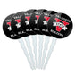 Valdosta Secondary Logo Cupcake Picks Toppers Decoration Set of 6