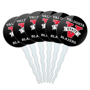 Valdosta Secondary Logo Cupcake Picks Toppers Decoration Set of 6