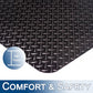 Durable Vinyl Heavy Duty Diamond-Dek Sponge Industrial Anti-Fatigue Floor Mat, 3' X 5', Black