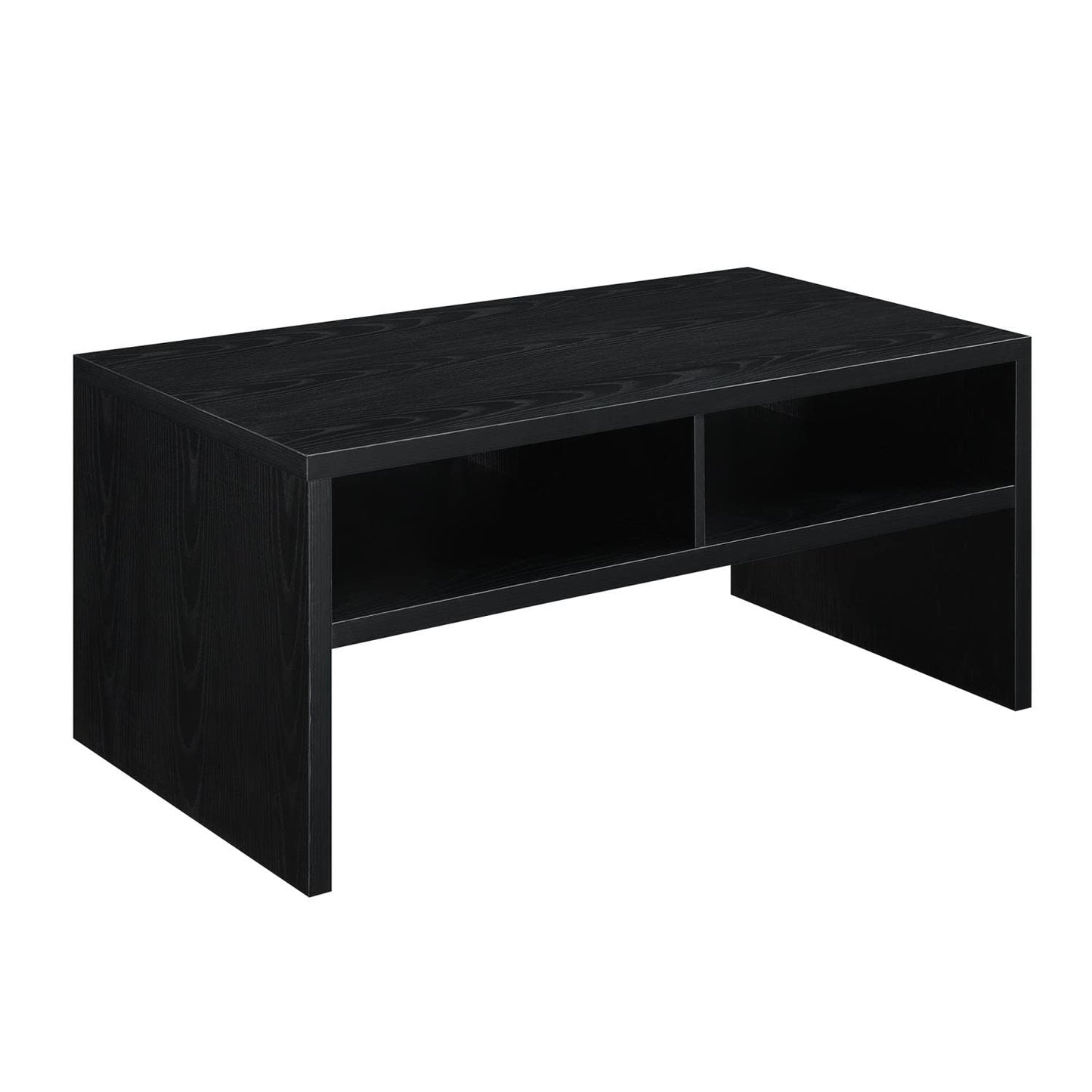 Convenience Concepts Northfield Admiral Deluxe Coffee Table With Shelves R4-0565, Black