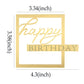 Mirror Acrylic Happy Birthday Cake Toppers Happy Birthday Cupcake Topper Hollow Frame Side Cake Topper Cake Decorations Cake Ins