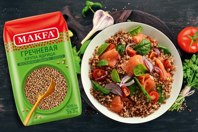 Makfa Buckwheat Groats, Premium Quality, Non-GMO, 800g/28.2oz, Pack of 2