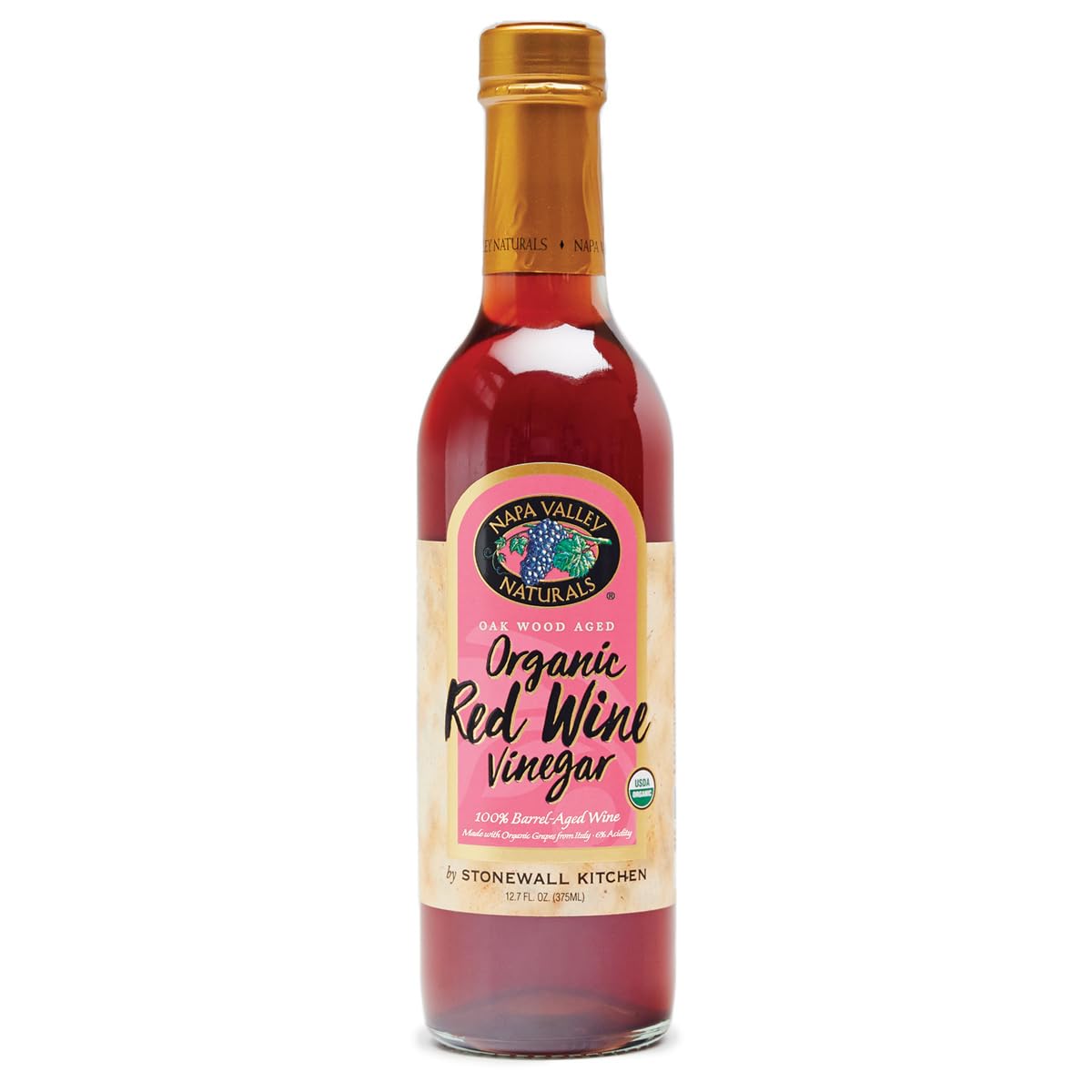 Napa Valley Naturals Organic Red Wine Vinegar, 12.7 Ounces, Model 311231, Red
