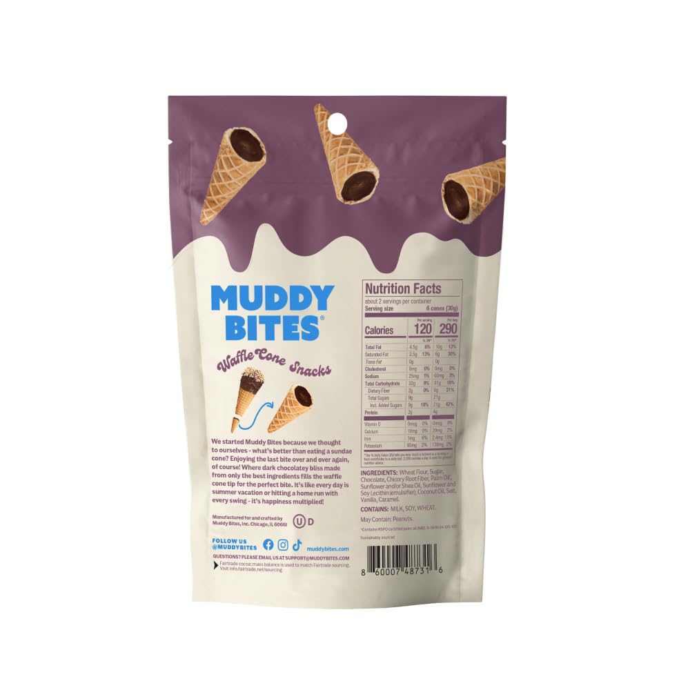 Muddy Bites - Muddy Bite Dark Chocolate - Case Of 12-2.33 Oz
