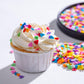 NIPEOR Red Heart Shapes Sprinkles for Cake Decorating - 3.53 oz - Rainbow Heart