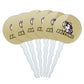 Albion College Secondary Logo Cupcake Picks Toppers Decoration Set of 6