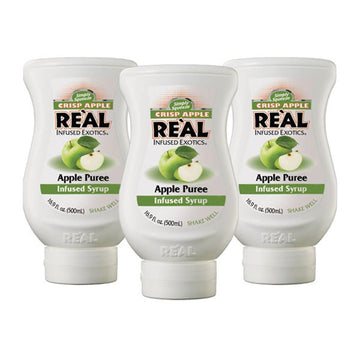 Crisp Apple Rel Infused Exotics  Apple Puree Infused Syrup  16.9 FL OZ Squeezable Bottle (Pack of 3)