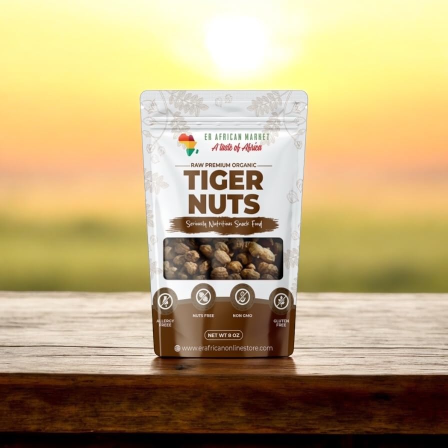 Tiger Nuts - Premium Organic Tiger Nuts 8Oz| Raw, Gluten Free Snack, Non-Gmo, High Fiber, Prebiotic, Paleo Snack