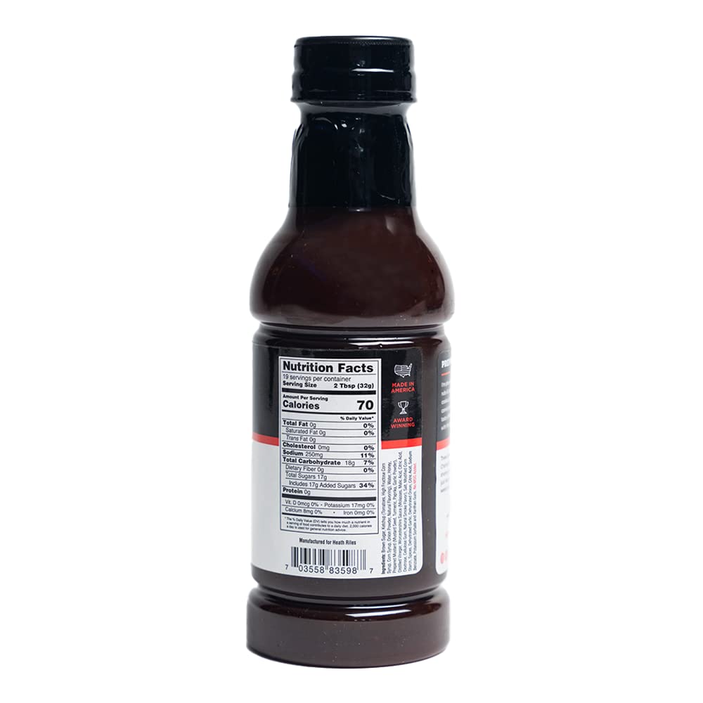 Heath Riles Bbq Sauces, Sweet Bbq Sauce, Pit Master Barbecue Sauce For Meat, Marinades, Dressings, 3 Bottles,16 Oz.