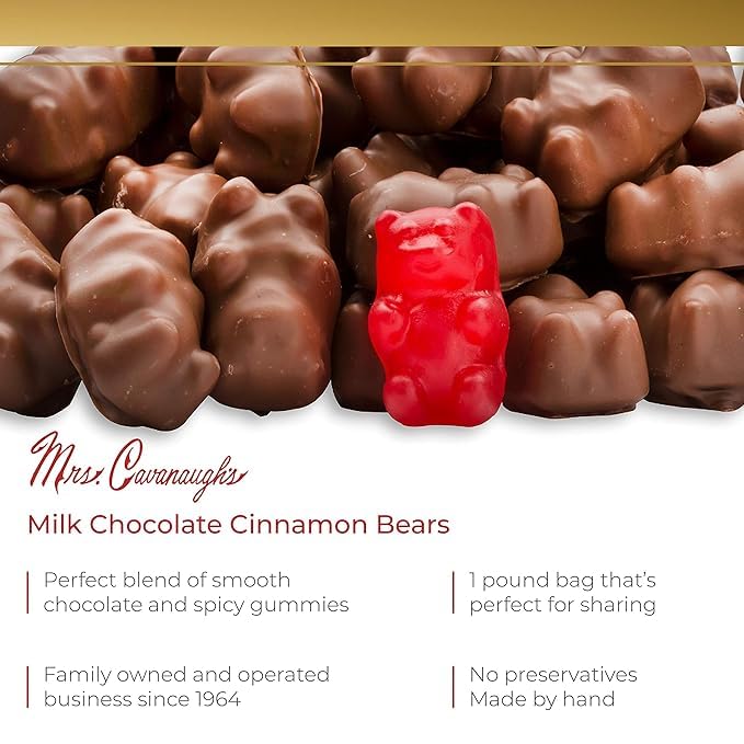 Mrs. Cavanaugh’s Milk Chocolate Cinnamon Bears, 2 lb Pack, Sweet