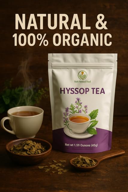 Rohi Natural Food Hyssop Tea with Stainless Steel Infuser, Loose Leaf, 1.59 Ounces