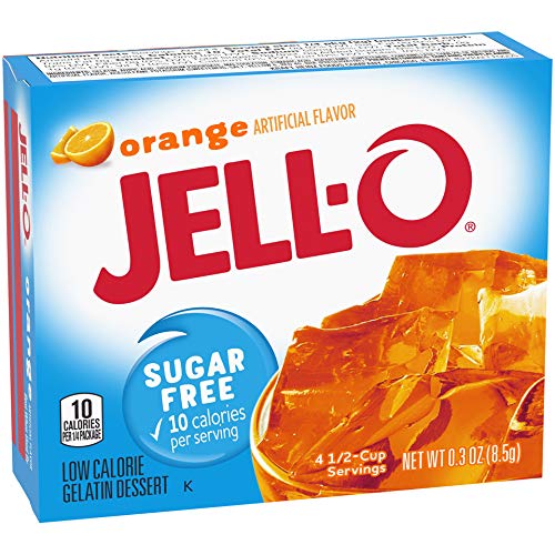 Jell-O Orange Gelatin Dessert Mix, 0.3 oz Boxes, Pack of 6