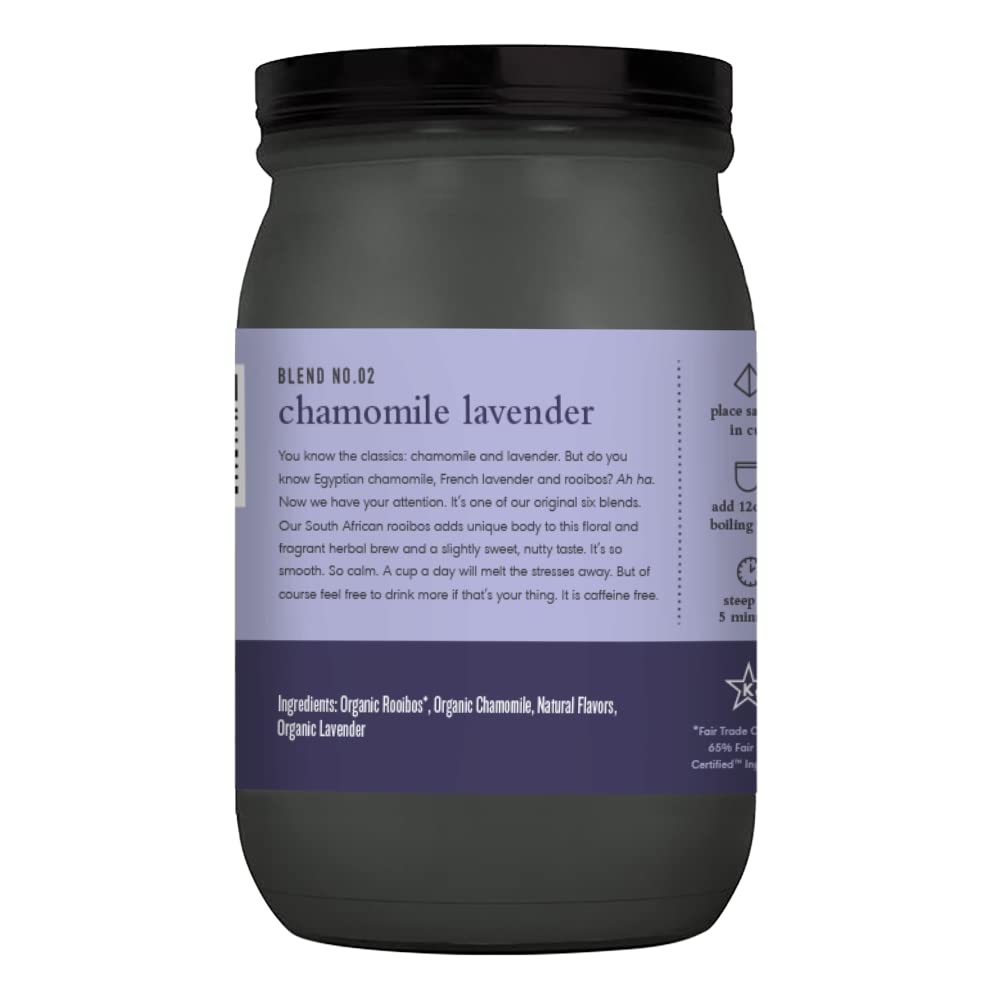 Paromi Chamomile Lavender Rooibos Tea, Organic, 15 Count, Signature Jar