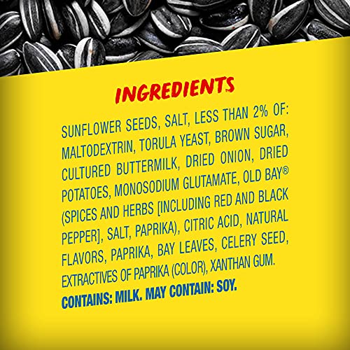 BIGS Sunflower Seeds, Old Bay Seasoned Flavor, Baseball Stocking Stuffer, 5.35 oz. (Pack of 12)