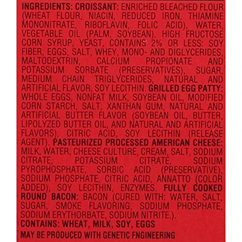 JIMMY DEAN FROZEN BACON EGG CHEESE CROISSANT 28.8 OZ - 0077900501861