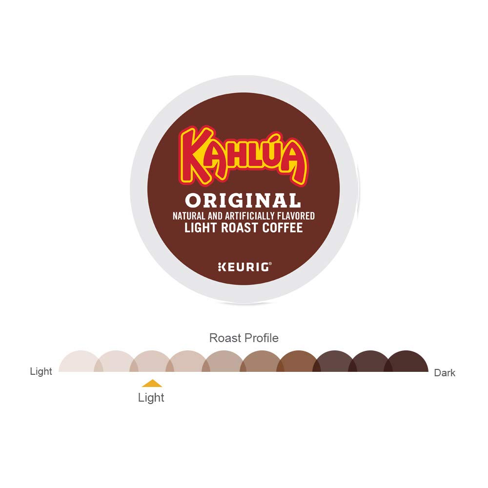 Kahlua Coffee Original, Keurig Single Serve K-Cup Pods, Light Roast Coffee, 72 Count