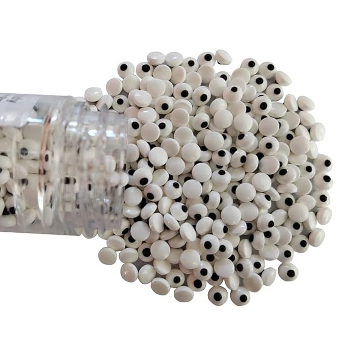 Sarahs Candy Factory Mini Size (0.3 inches) 3.1 Oz in Bottle Candy Eyes Eyeballs for Cake, Cupcake Toppers, Cookie Decorations