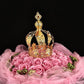 Crown Creative Metal Cake Topper Accessory Baby Shower Birthday Cake Decoration Crown For Boys & Girls Gold