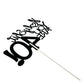 40 Birthday Cake Toppers-Black Glitter, Funny 40Th Cake Topper For Men,40 Cake Topper For Women, 40Th Birthday Decorations,40Th
