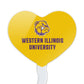 GRAPHICS & MORE Cupcake Picks Set of 6, Acrylic, Western Illinois University, One Size, Heart Decoration