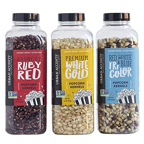 Urban Accents Blockbuster, Movie Night Popcorn Kernels Gift And Popcorn Seasoning Variety Pack (Set Of 9)-3 Kernels And 6 Popcor