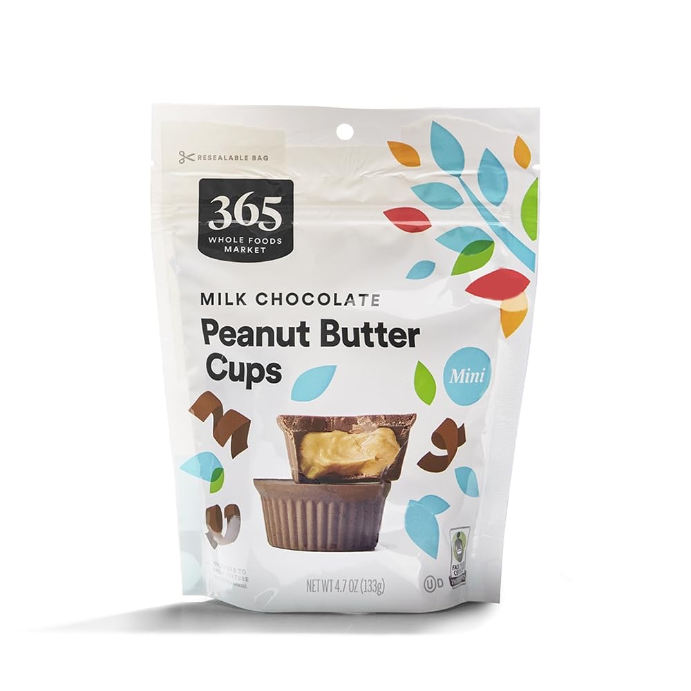 365 by Whole Foods Market  Mini Milk Chocolate Peanut Butter Cups  4.7 Ounce