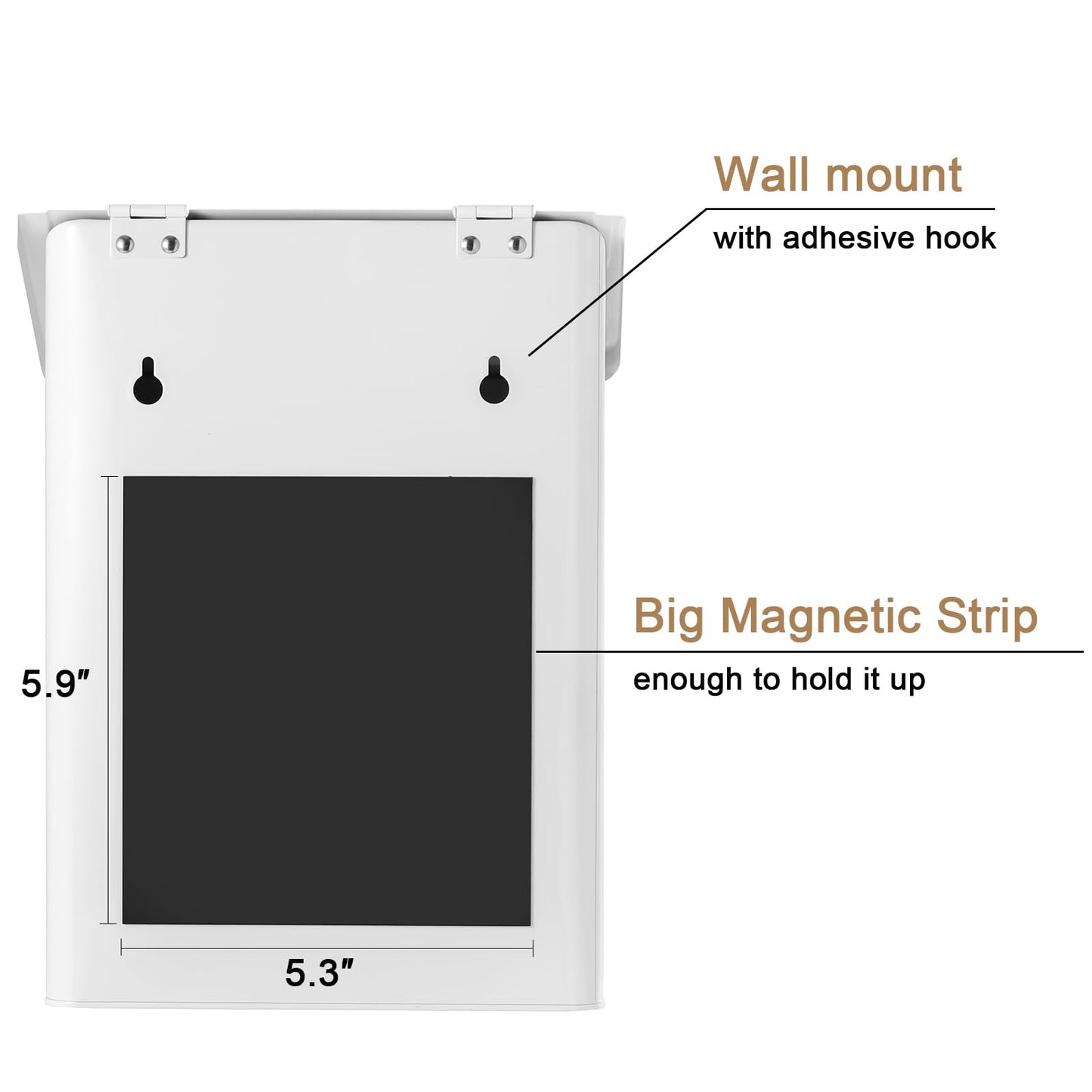Subekyu Metal Magnetic Lint Bin For Laundry Room, Wall Mounted Lint Box Holder Trash Can With Lid For Dryer,Lint Basket For Laun
