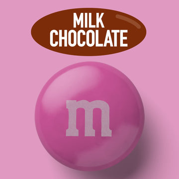 M&Ms World Milk Chocolate Candy, Single Color, Dark Pink, 5-Pound Bulk Bag (Pack Of 1)