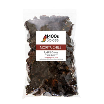 1lb Morita Chipotle Dried Whole Chile Peppers, Chili Seco Pods for Authentic Mexican Food, Heat-Sealed Resealable Bag by 1400s S