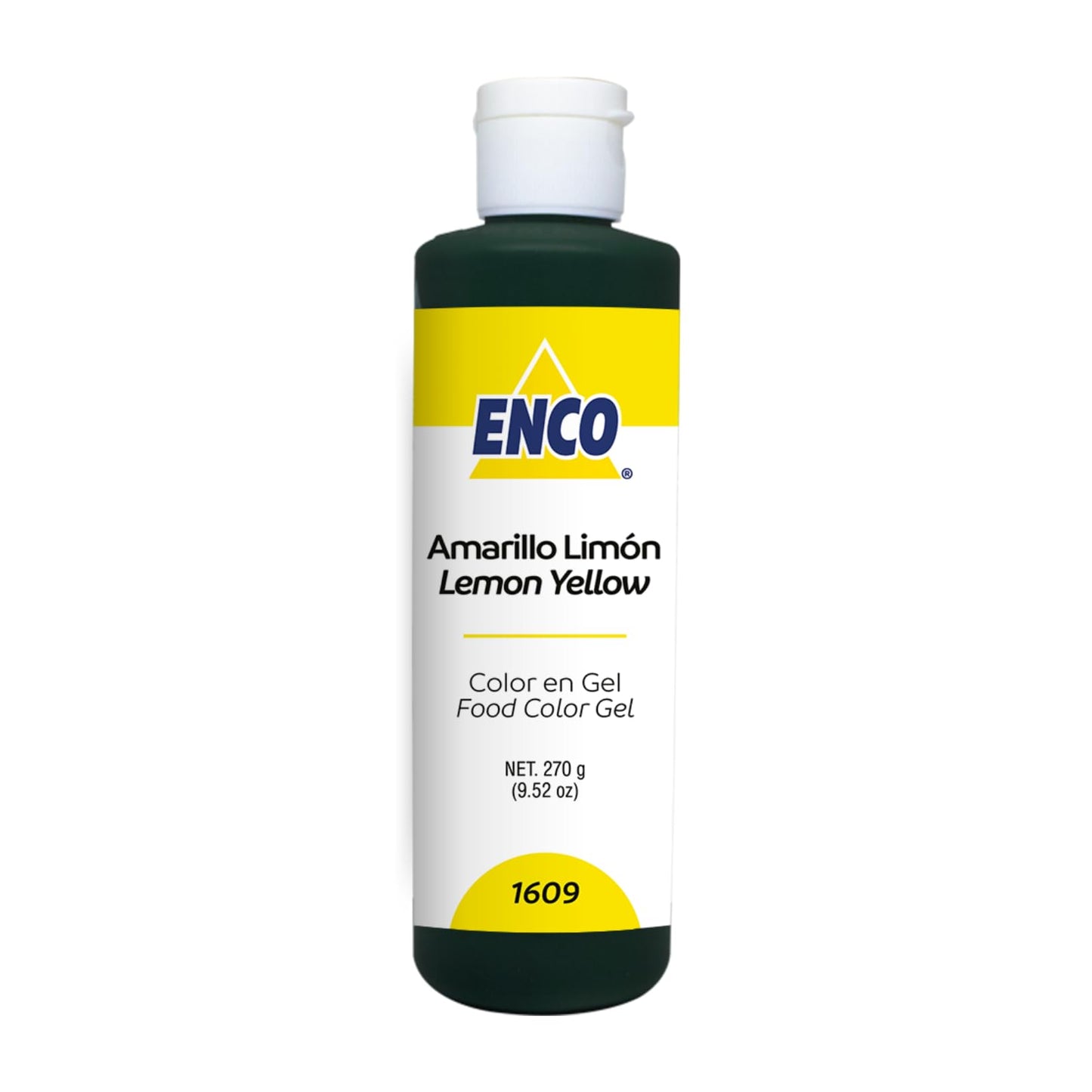 Enco Food Coloring Gel Yellow Lime 8.8 Oz (250G) Concentrated, Vegan