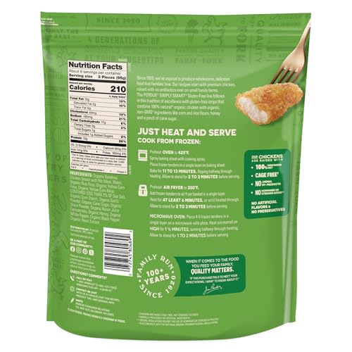 Perdue Simply Smart Organics Breaded Chicken Breast Tenders Gluten Free, 22 oz. (Frozen)