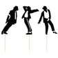 Lveud Dance King Happy Birthday Cake Topper Forever God Art Dance Theme Birthday Cake Topper Birthday Party Cake Decorations (7P