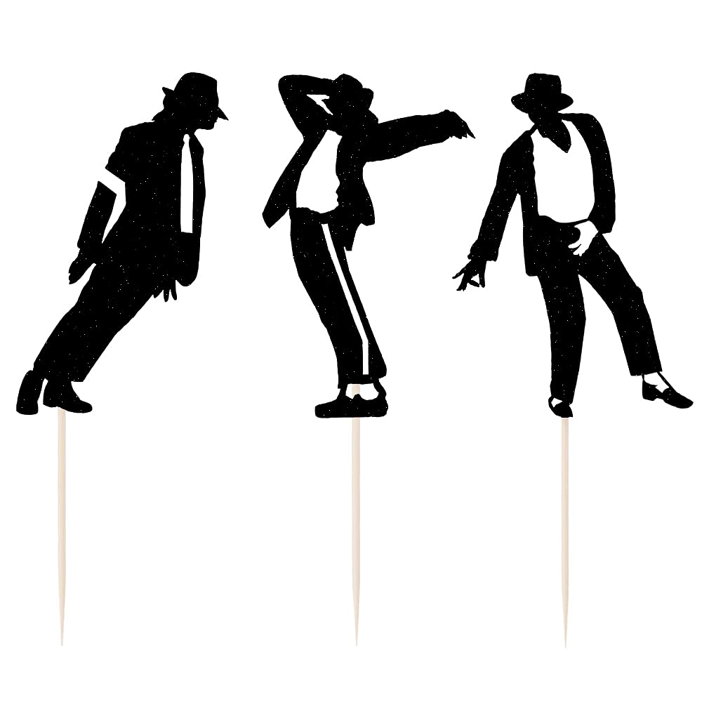 Lveud Dance King Happy Birthday Cake Topper Forever God Art Dance Theme Birthday Cake Topper Birthday Party Cake Decorations (7P